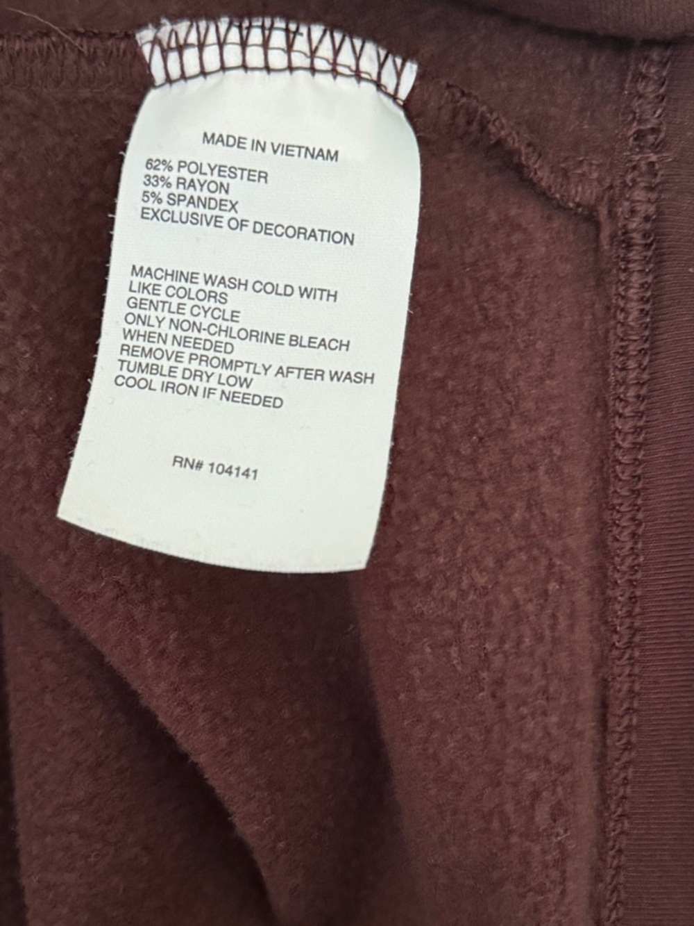 DSG Quarter-Zip Pullover Sweatshirt in Deep Brown - Picture 5 of 5